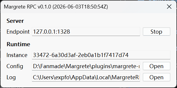 Start the plugin
